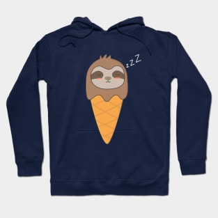 Kawaii Lazy Sloth Ice Cream Cone T-Shirt Hoodie